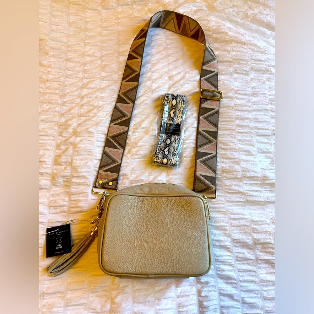 Brand new with tags: Elie Beaumont crossbody bag w. 2 straps